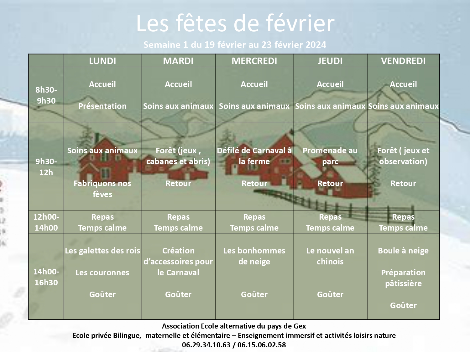 Programme Vacances F Vrier Association Cole Alternative Du Pays