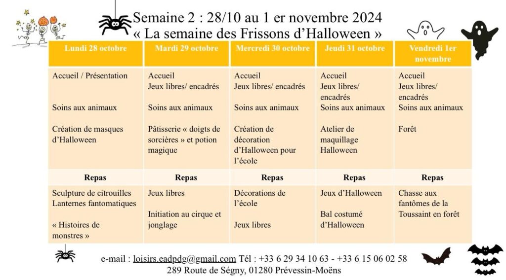 La semaine des Frissons d'Halloween